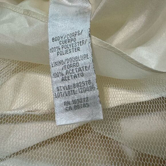 NWT Theia Couture Cream Rhinestone Belt Mini Dress - Picture 15 of 15